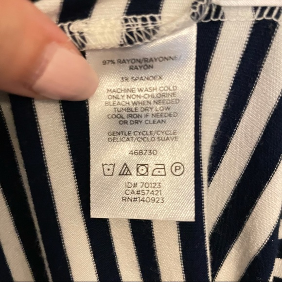 LOFT navy and white stripe maxi size S - Picture 6 of 6